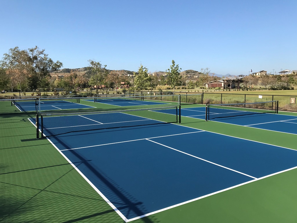 4 Pickleball Courts on a Tennis Court